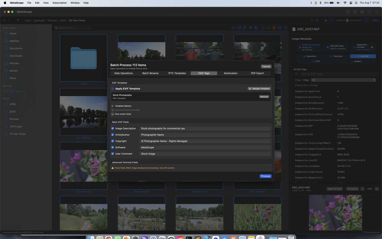 MetaScope RAW file handling